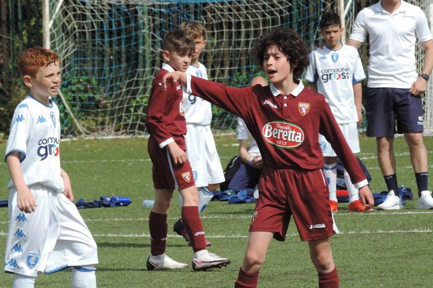 Young footballers at the Ischia Cup Memorial Giovanni Oranio tournament