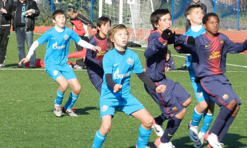 Young footballers at the Young Talents Cup tournament